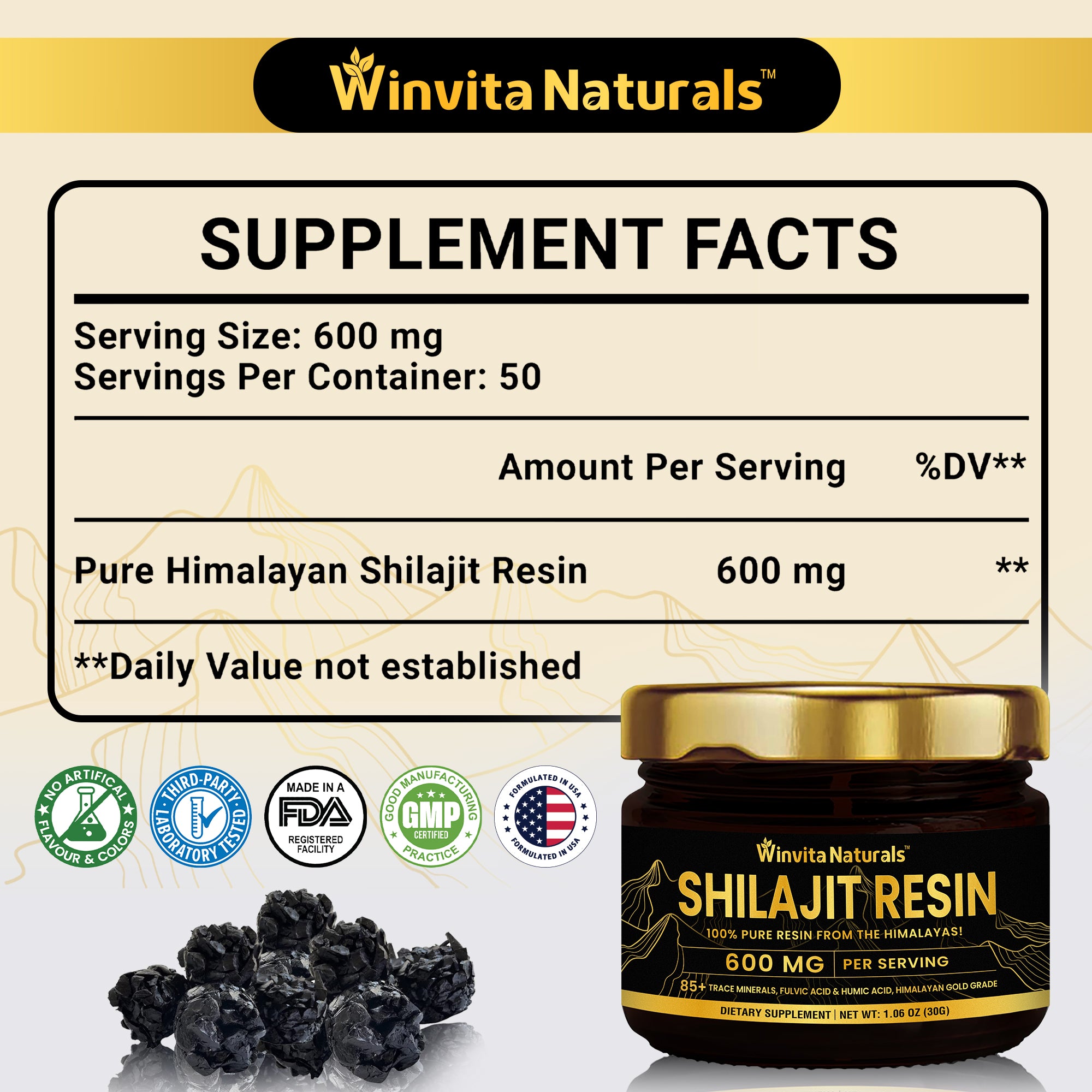 Shilajit Resin Gold Pure Himalayan Organic -  American's #1 Shilajit Resin