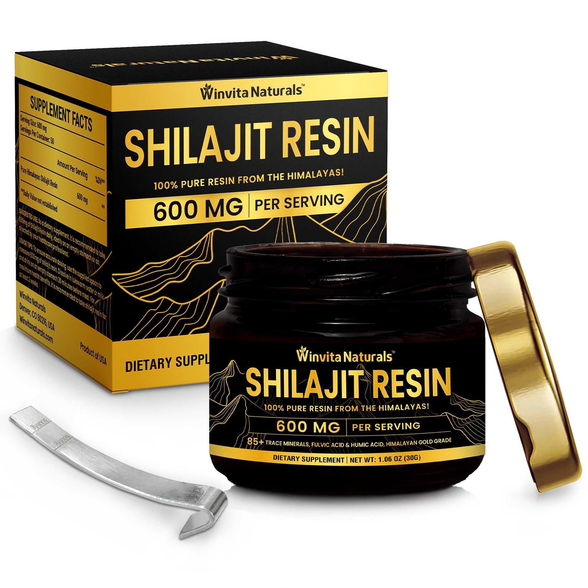 Shilajit Resin Gold Pure Himalayan Organic -  American's #1 Shilajit Resin